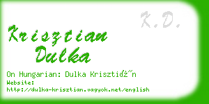 krisztian dulka business card